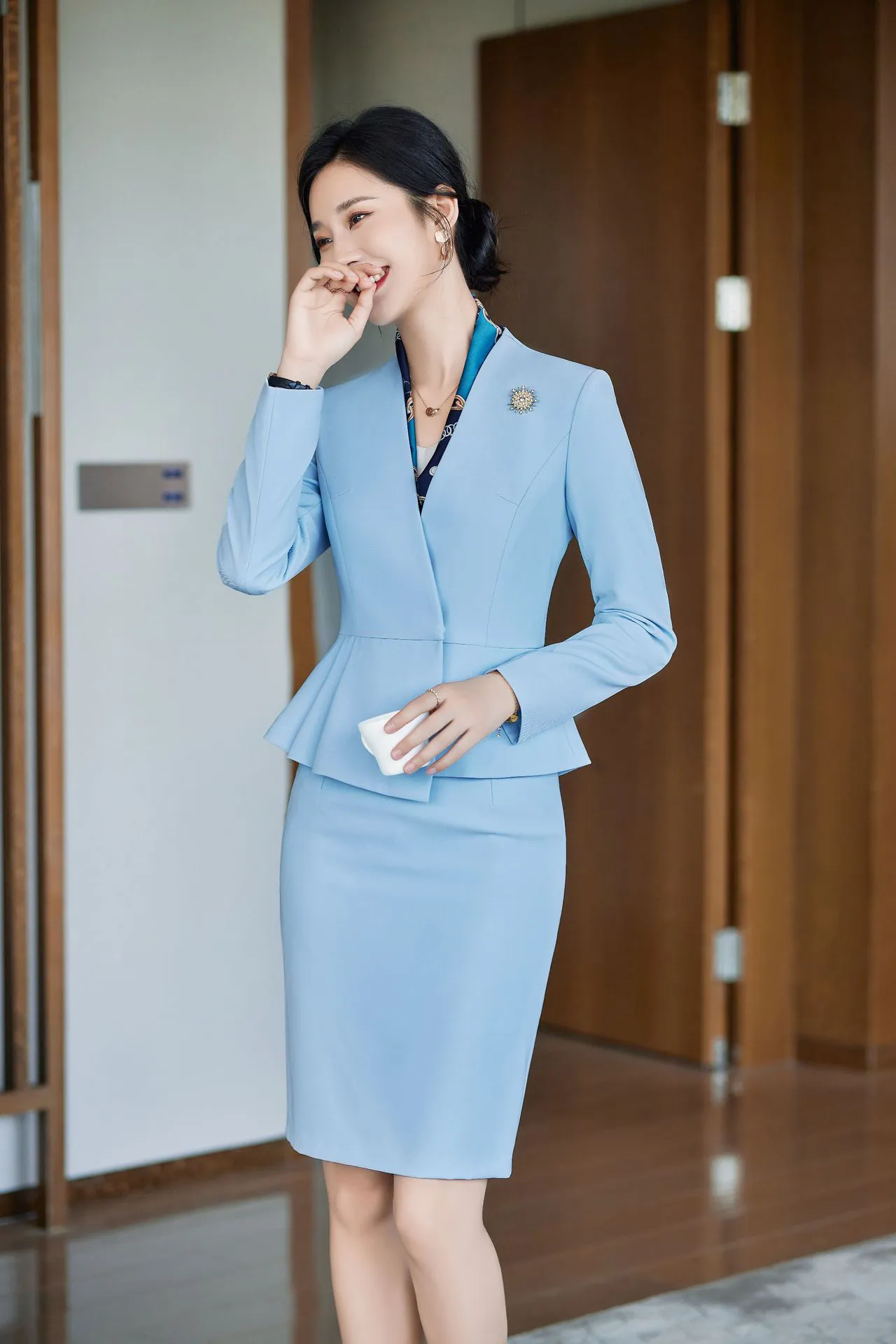 Đồng phục váy nữ công sở VM062 - Hình ảnh 2