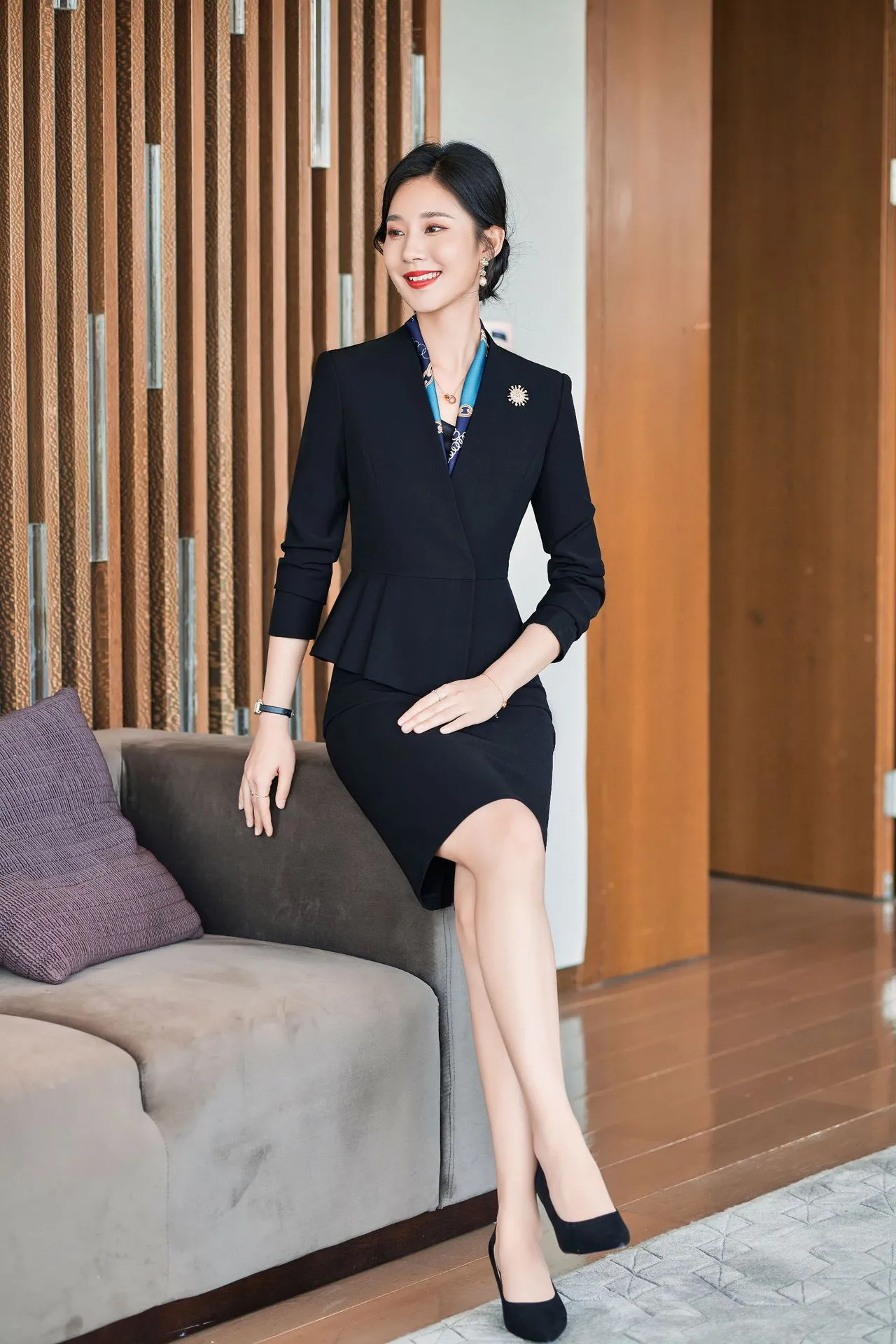 Đồng phục váy nữ công sở VM063 - Hình ảnh 3