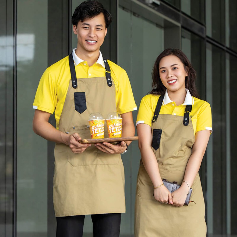 Tạp dề quán trà sữa